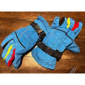 New Kids' 6-8 Waterproof Winter Gloves Mittens Blue